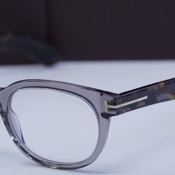 Tom Ford FT5807-B 020 Square Eyeglasses - Grey 50mm - Picture 3 of 7